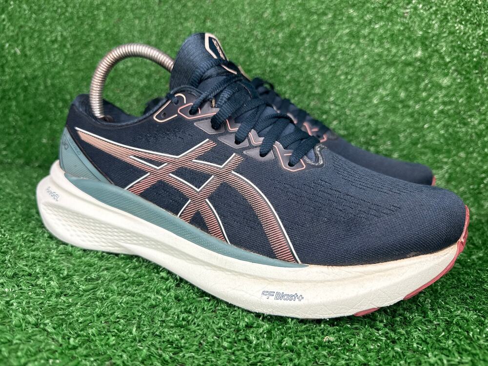 ASICS GEL Kayano 30 Womens Shoes Size 9.5 Blue Pink Stability Running Sneakers